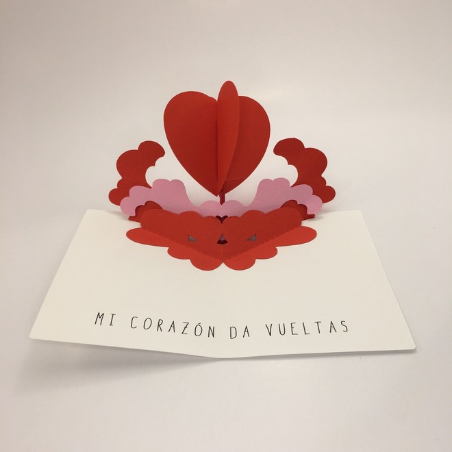 Tarjeta corazon-vueltas